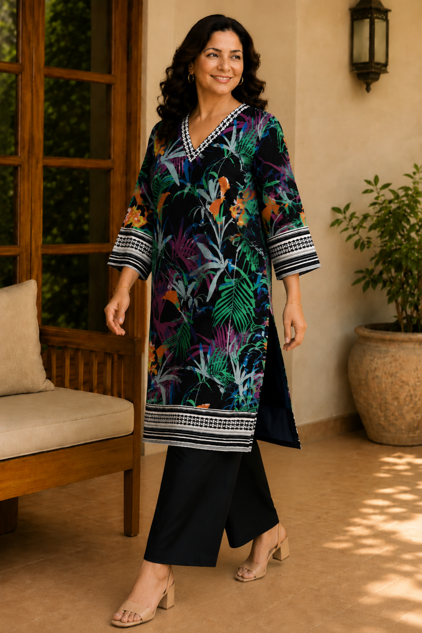 Nocturne Botanica Kurta With Pants