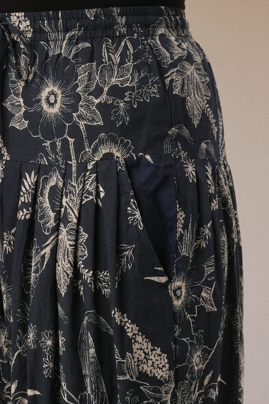 Midnight Black Pleated Salwar