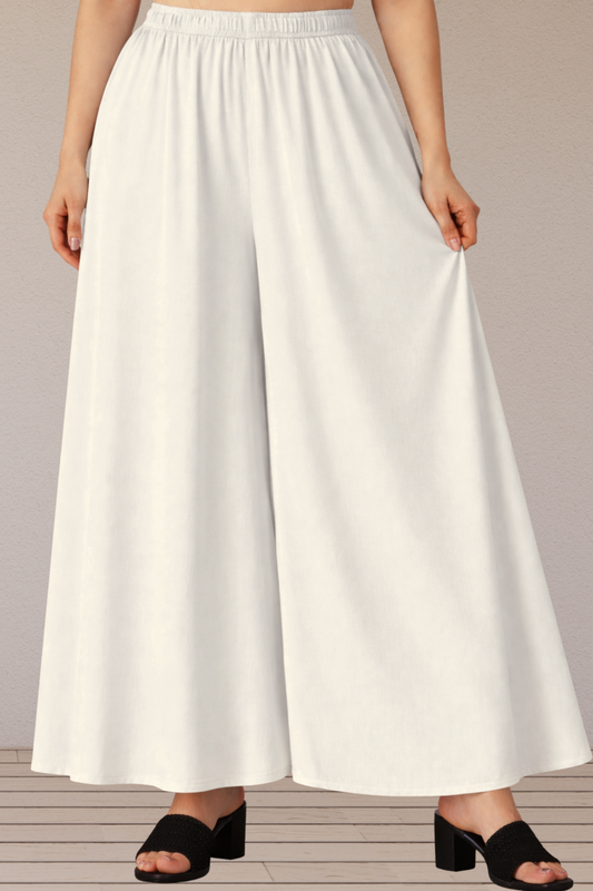 Off White Rayon Skirt Palazzo