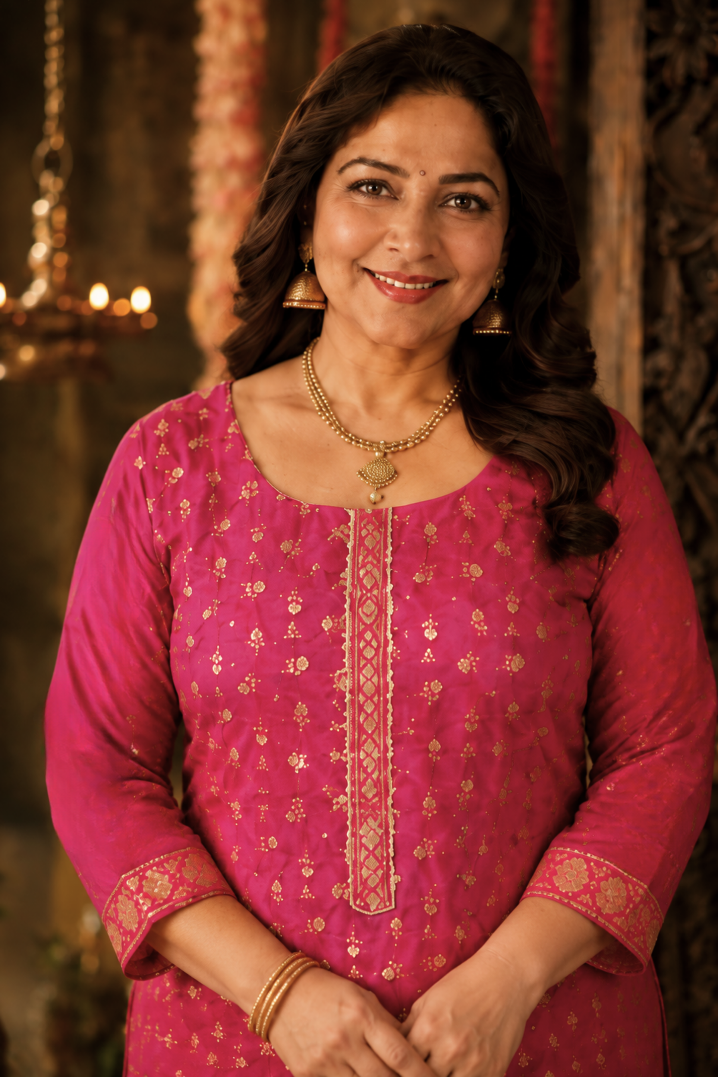 Onion Rose Jacquard Pant Suit