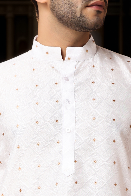 Buy Plus Size Opulent Jacquard Woven Kurta Pajama At Apella | Sizes XS to 10 XL | India | Free Delivery | Customized