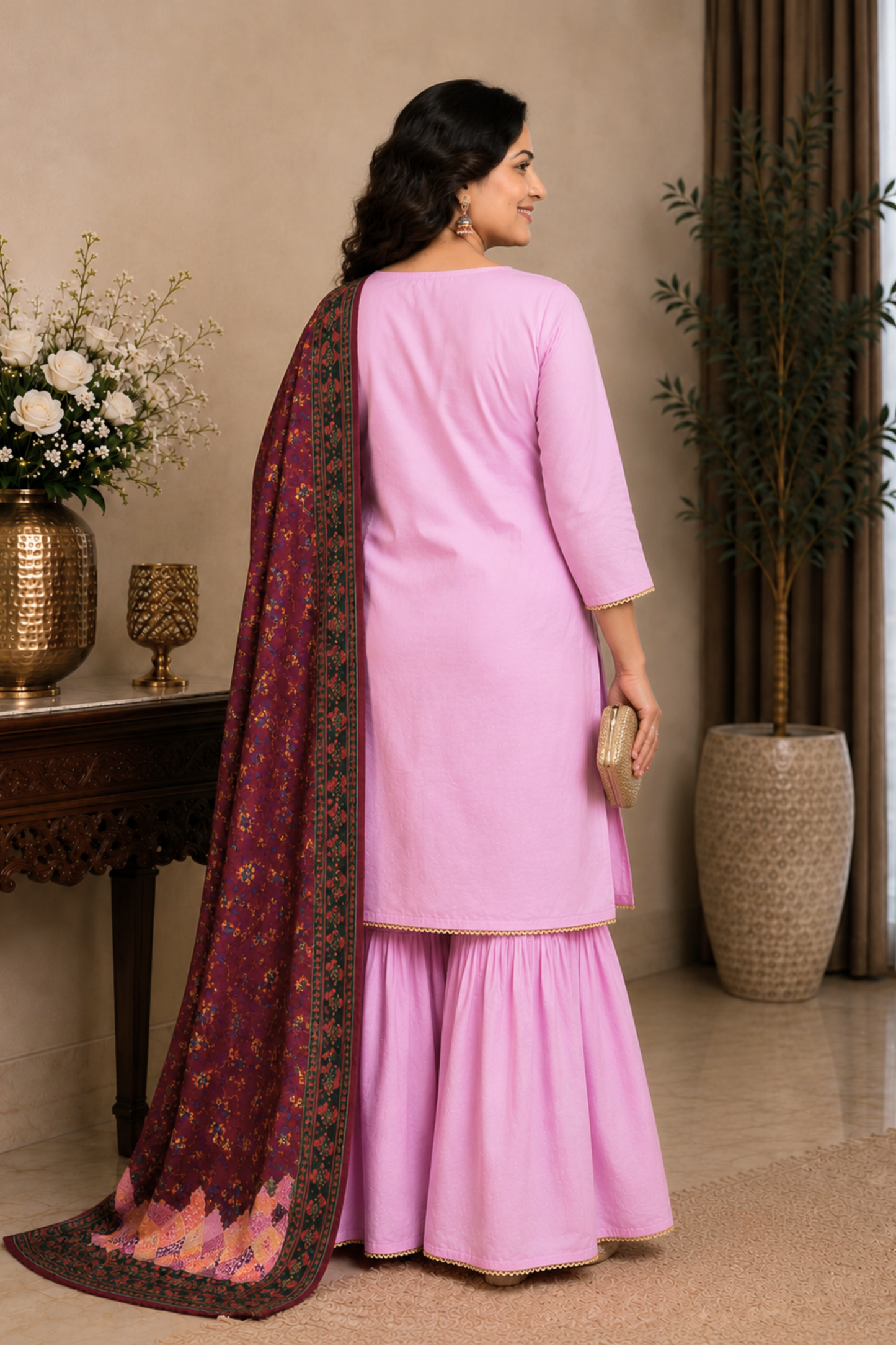 Opulent Pink Fancy Suit Set