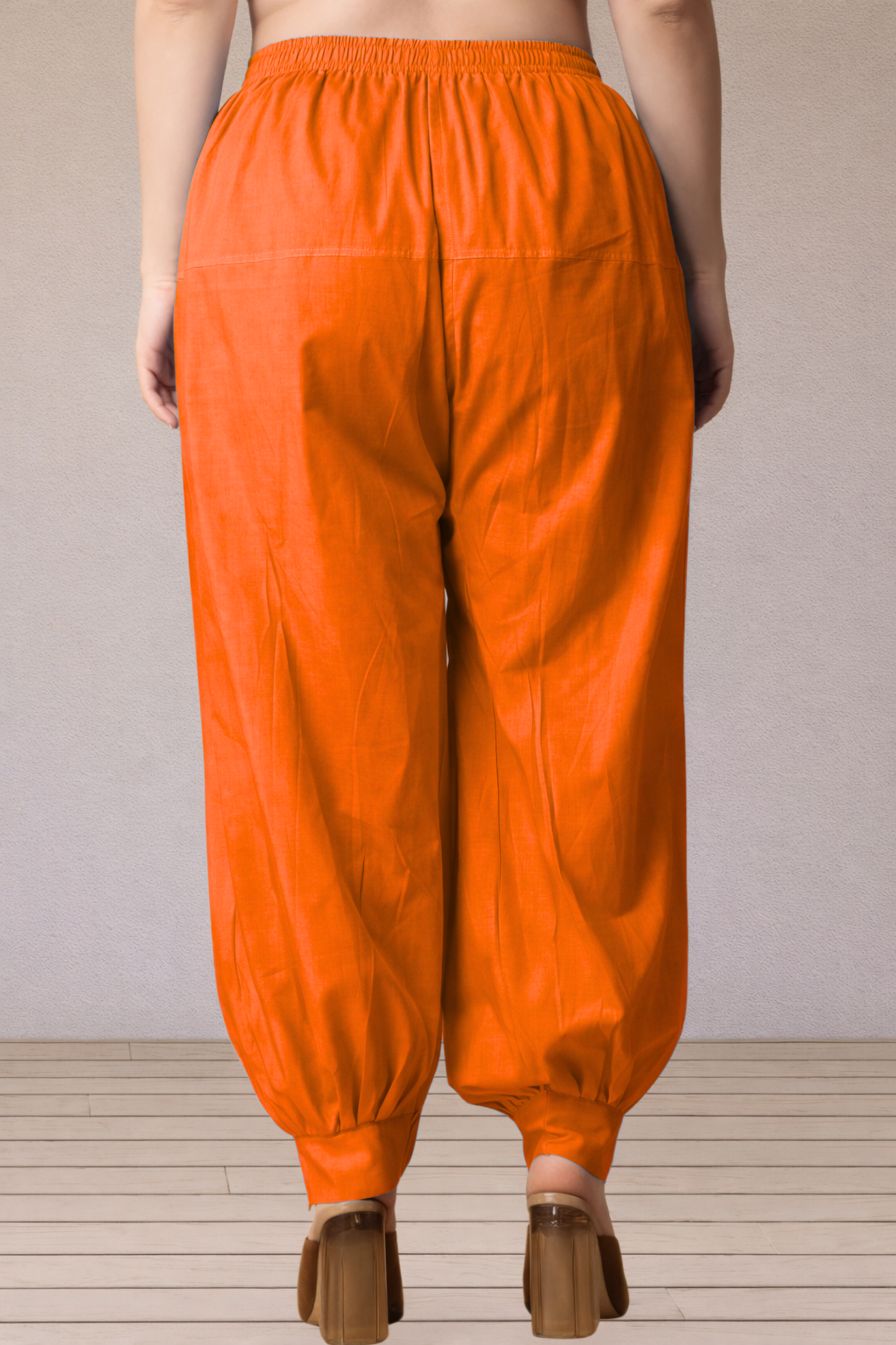 Orange Cotton Afghani Salwar
