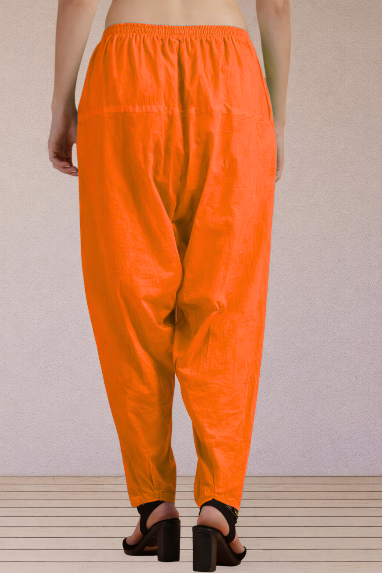 Orange Easy Fit Cotton Salwar
