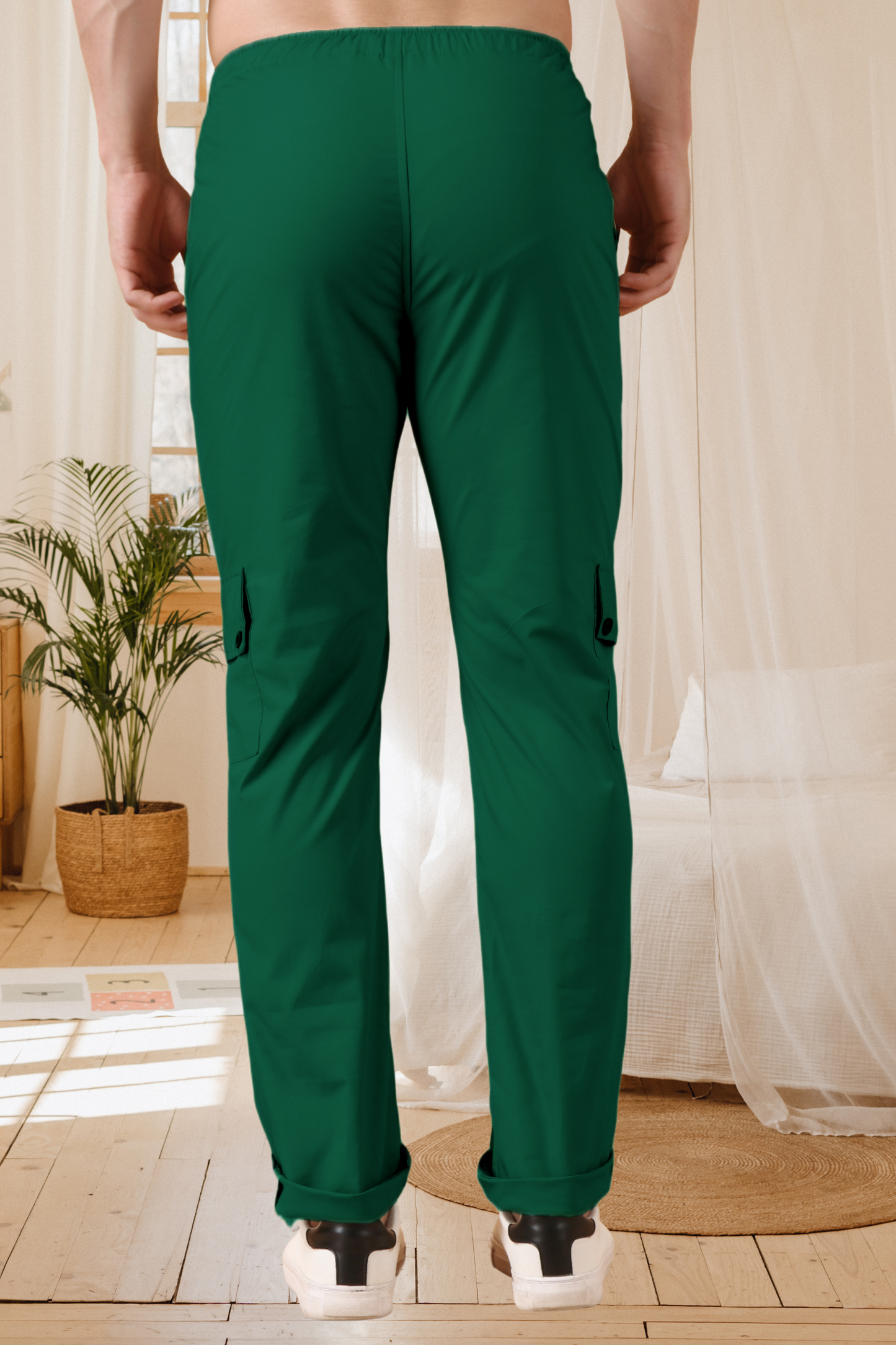 Bottle Green Cotton Cargo