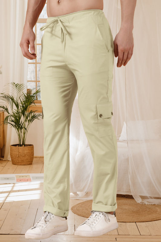 Creamy Solid Cotton Cargo