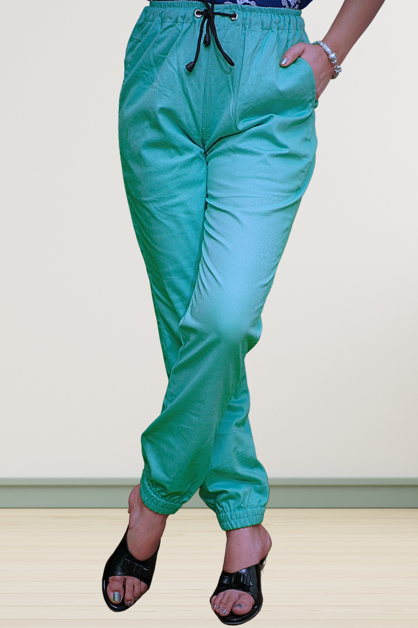 Firozi Cotton Cargo Pants