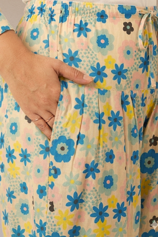Pastel Bloom Cotton Printed Salwar