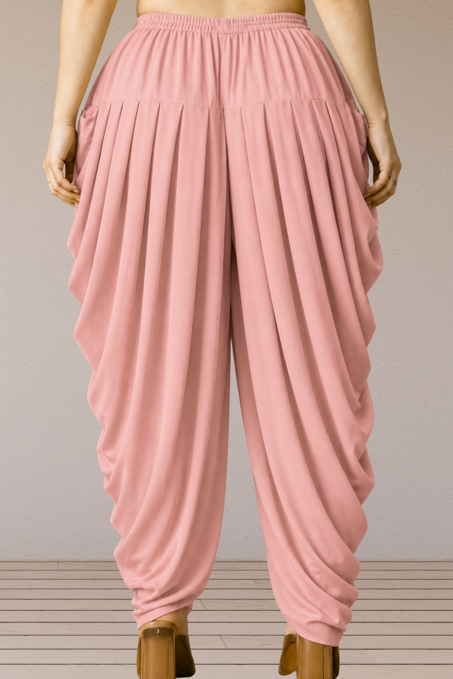 Peach Belted Dhoti Salwar