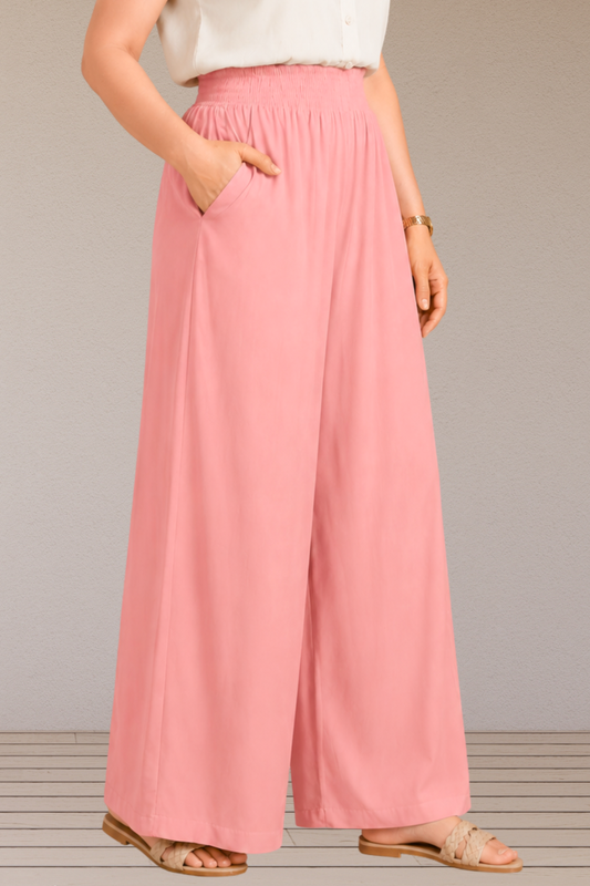 Peach Flared Palazzo Pant