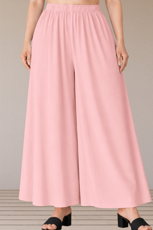 Peach Rayon Skirt Palazzo