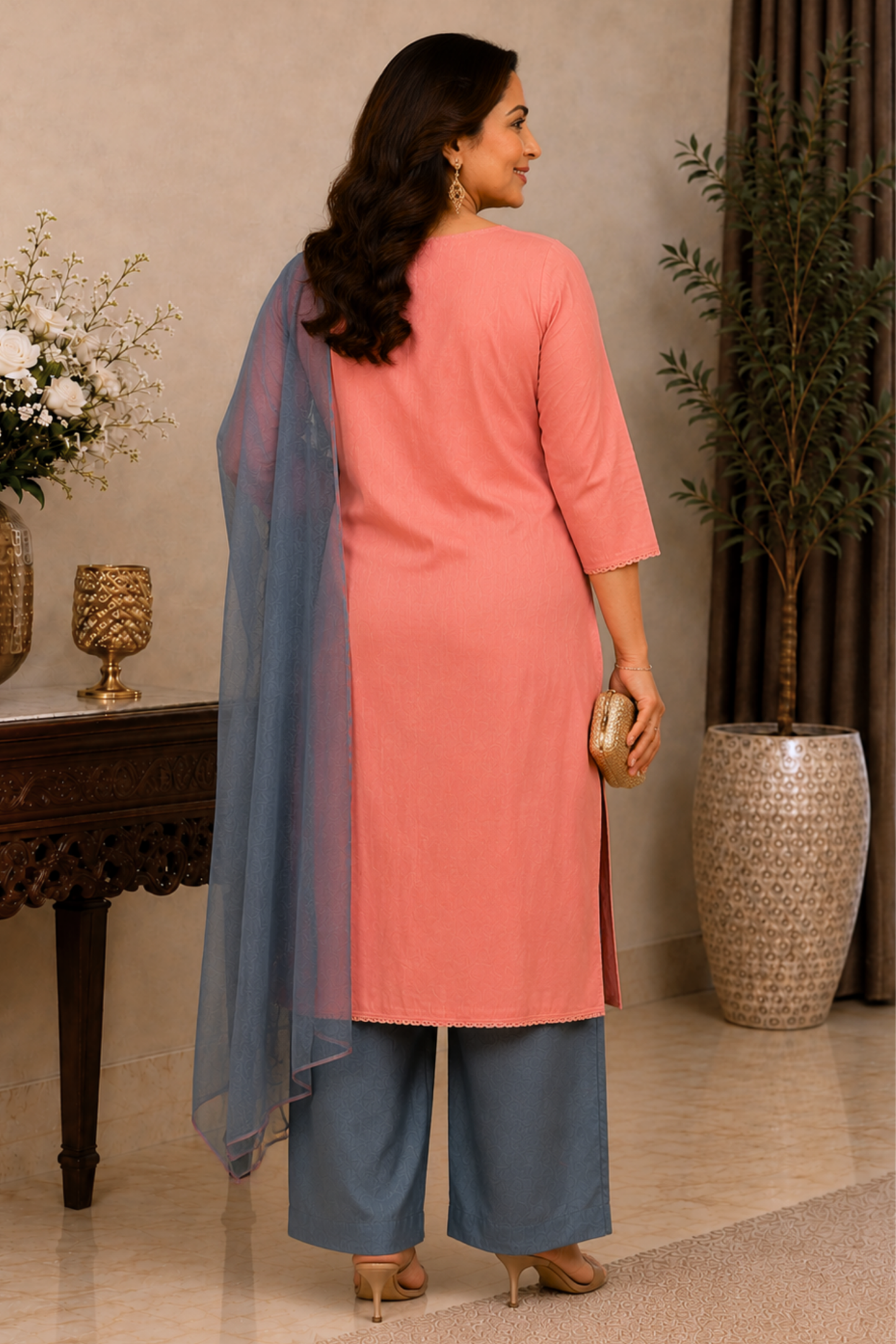 Peachy Meher Straight Suit Set