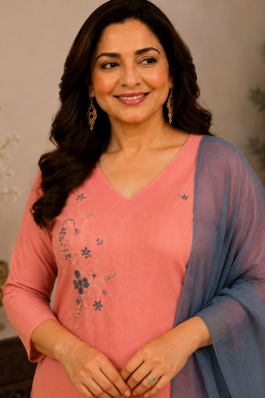 Peachy Meher Straight Suit Set