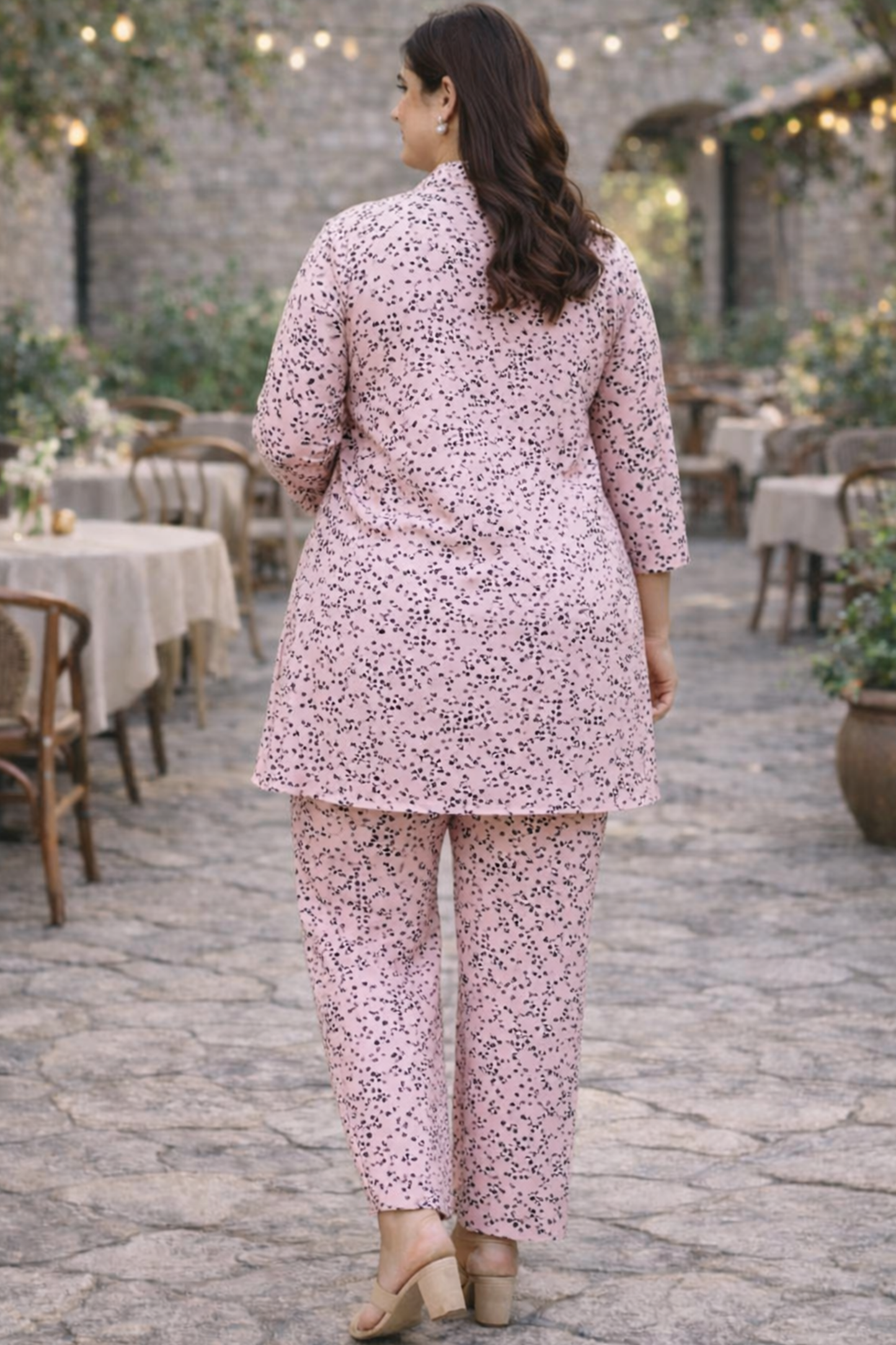 Pink Hearty Rayon Co-ord Set