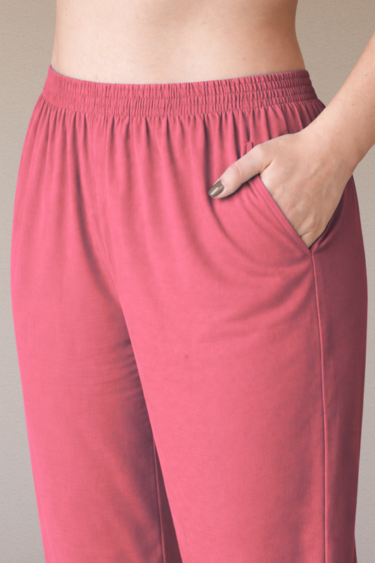 Pink Rayon Kurti Pant