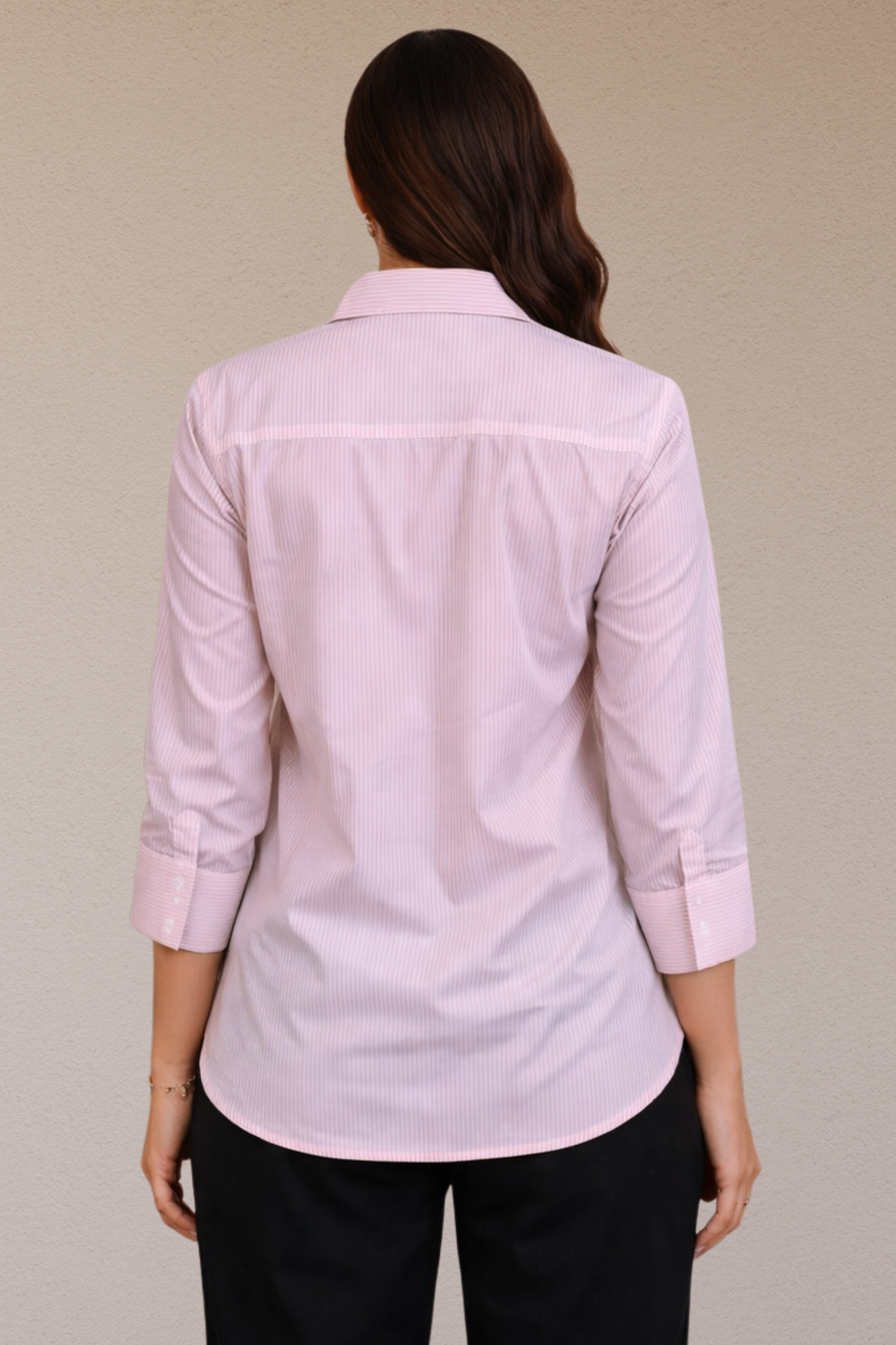 Pink Stripes Cotton Shirt