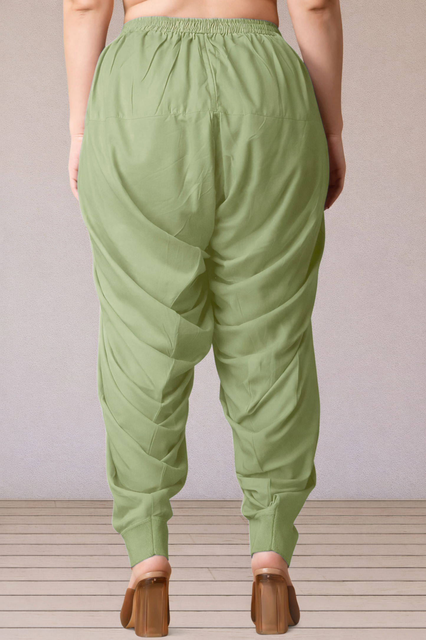 Pista Green White Rayon Patiala Salwar