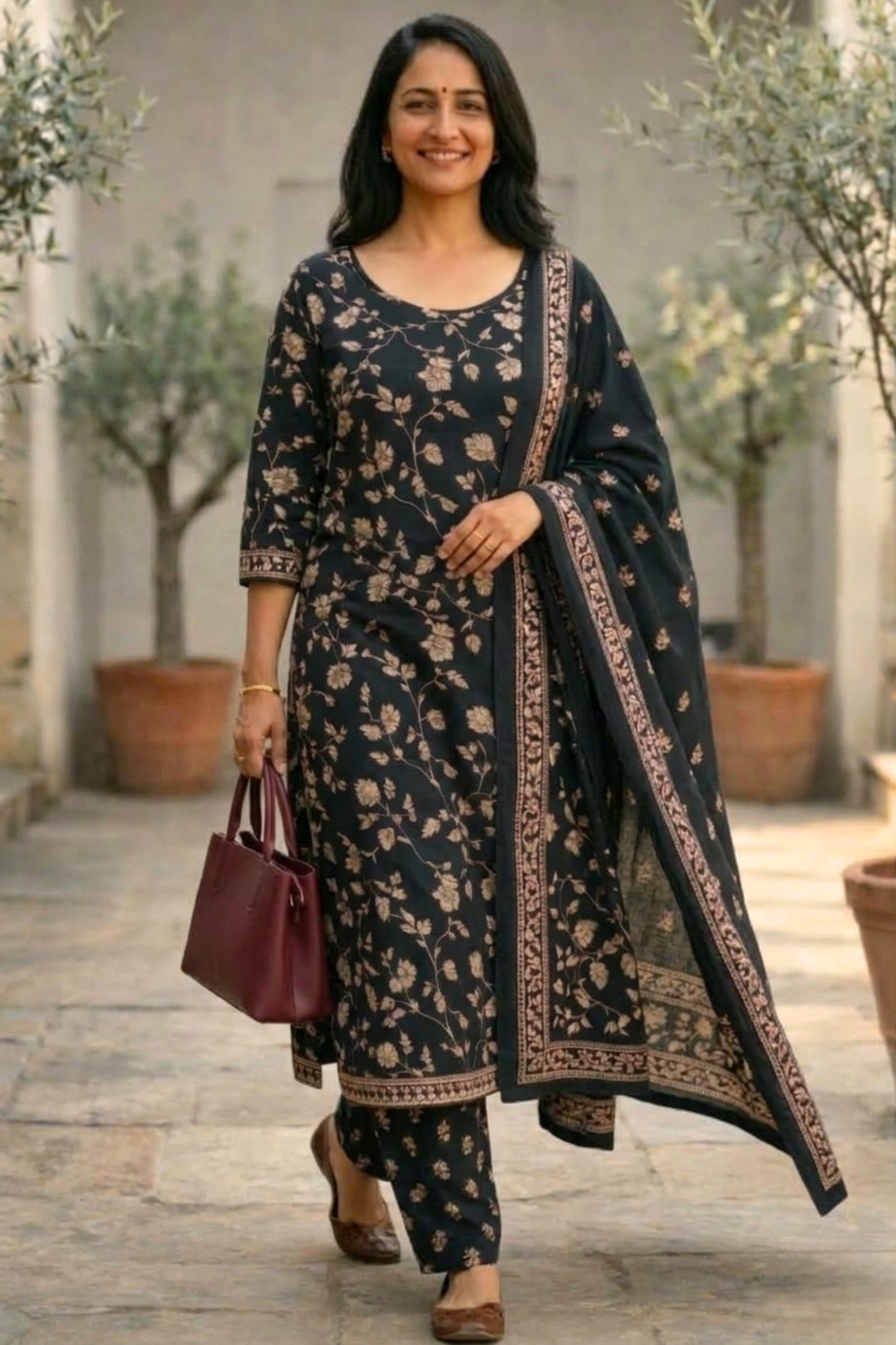 Moonlit Courtyard Cotton Salwar Suit