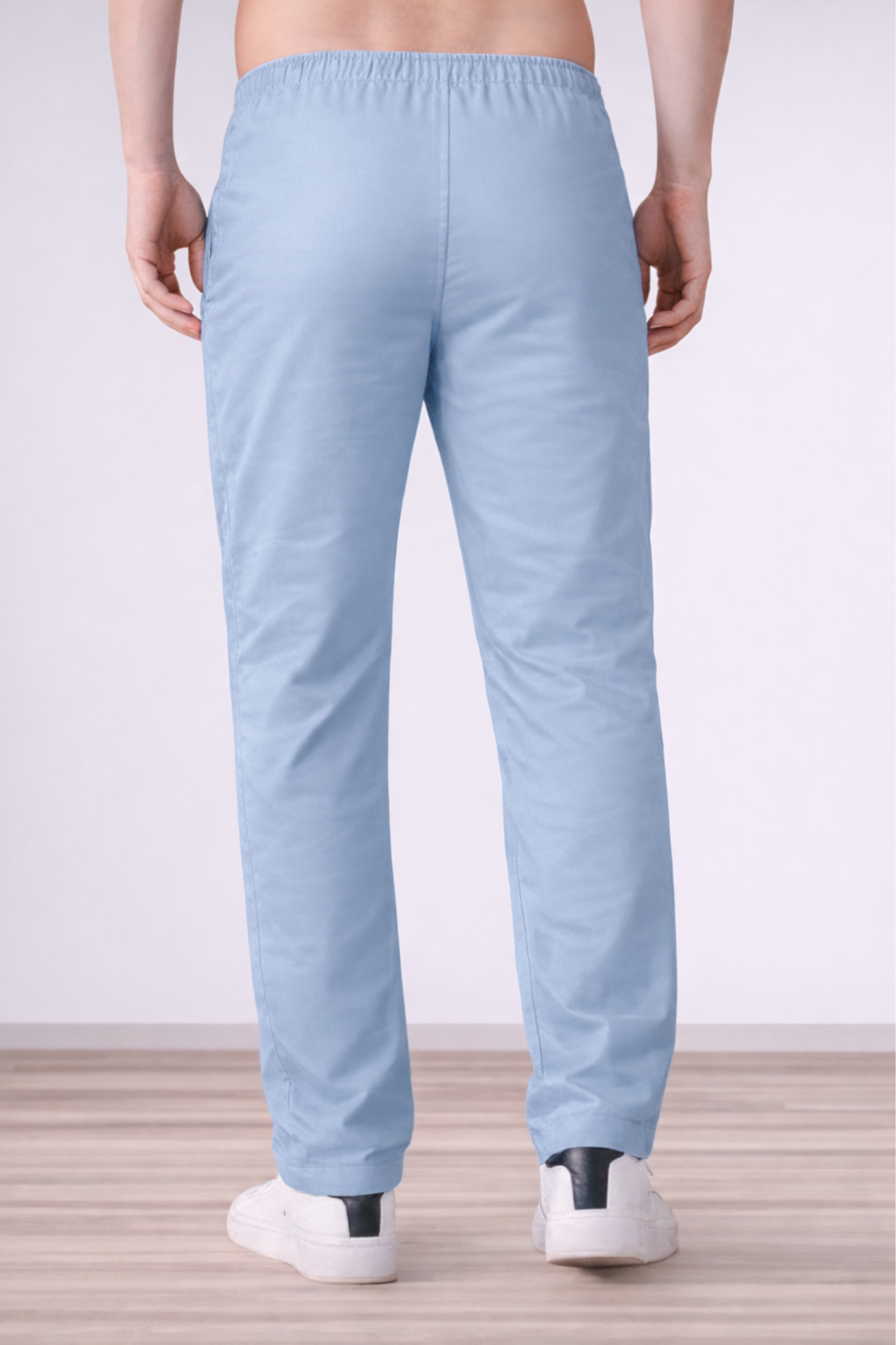 Powder Blue Cotton Track Pants