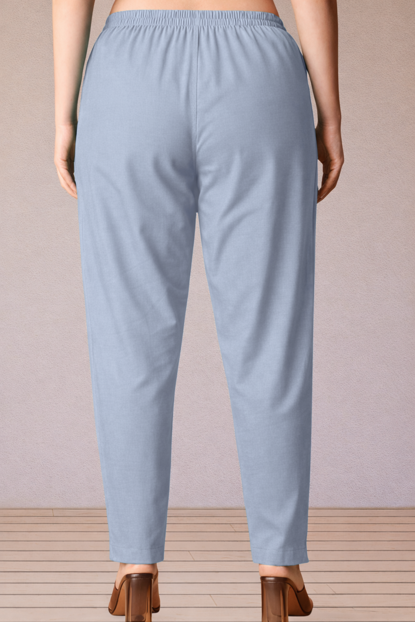 Powder Blue Poplin Cotton Pant