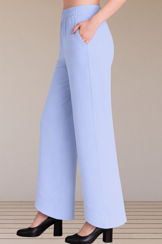 Powder Blue Flared Pants