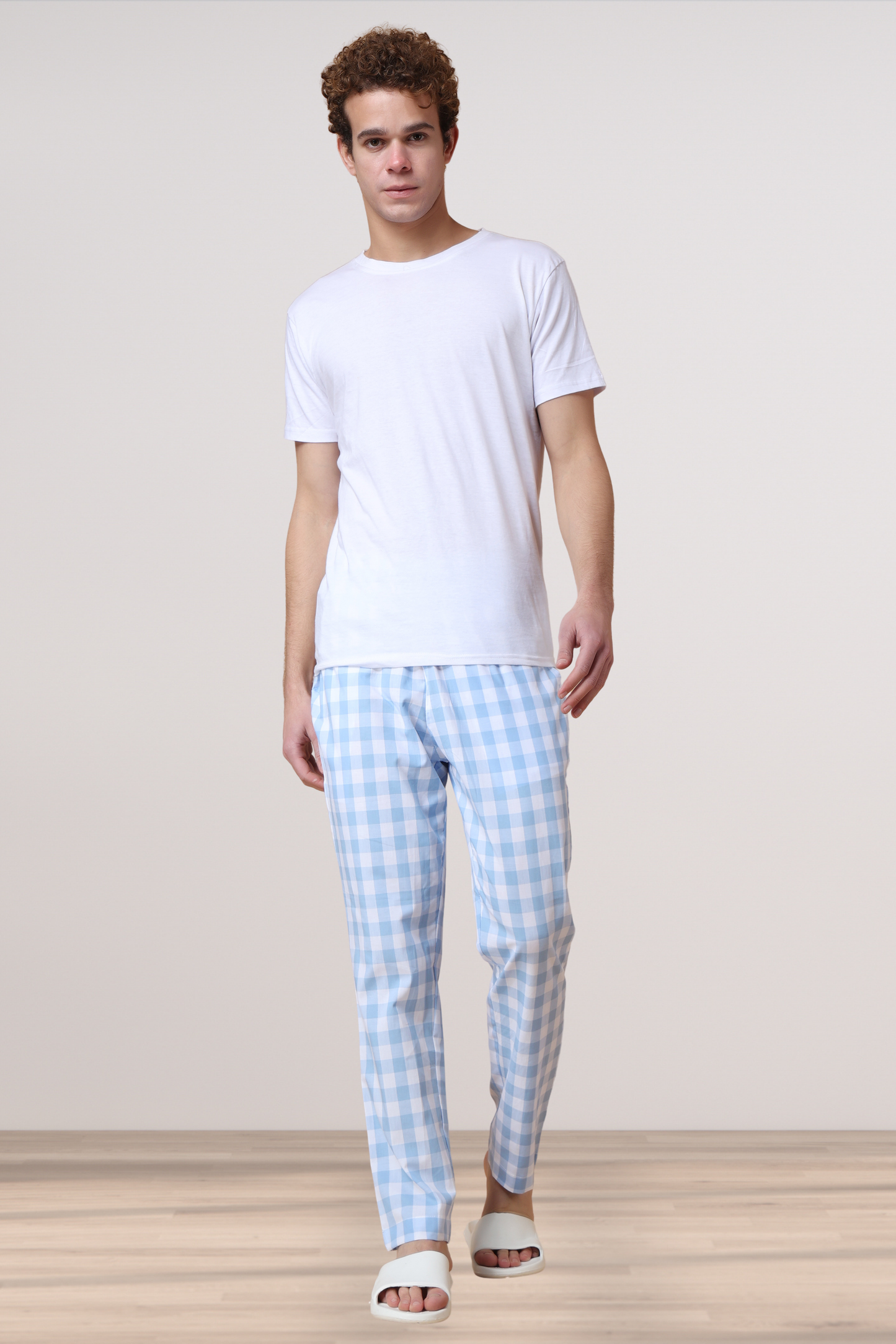 Powder Check Cotton Pant Pajama