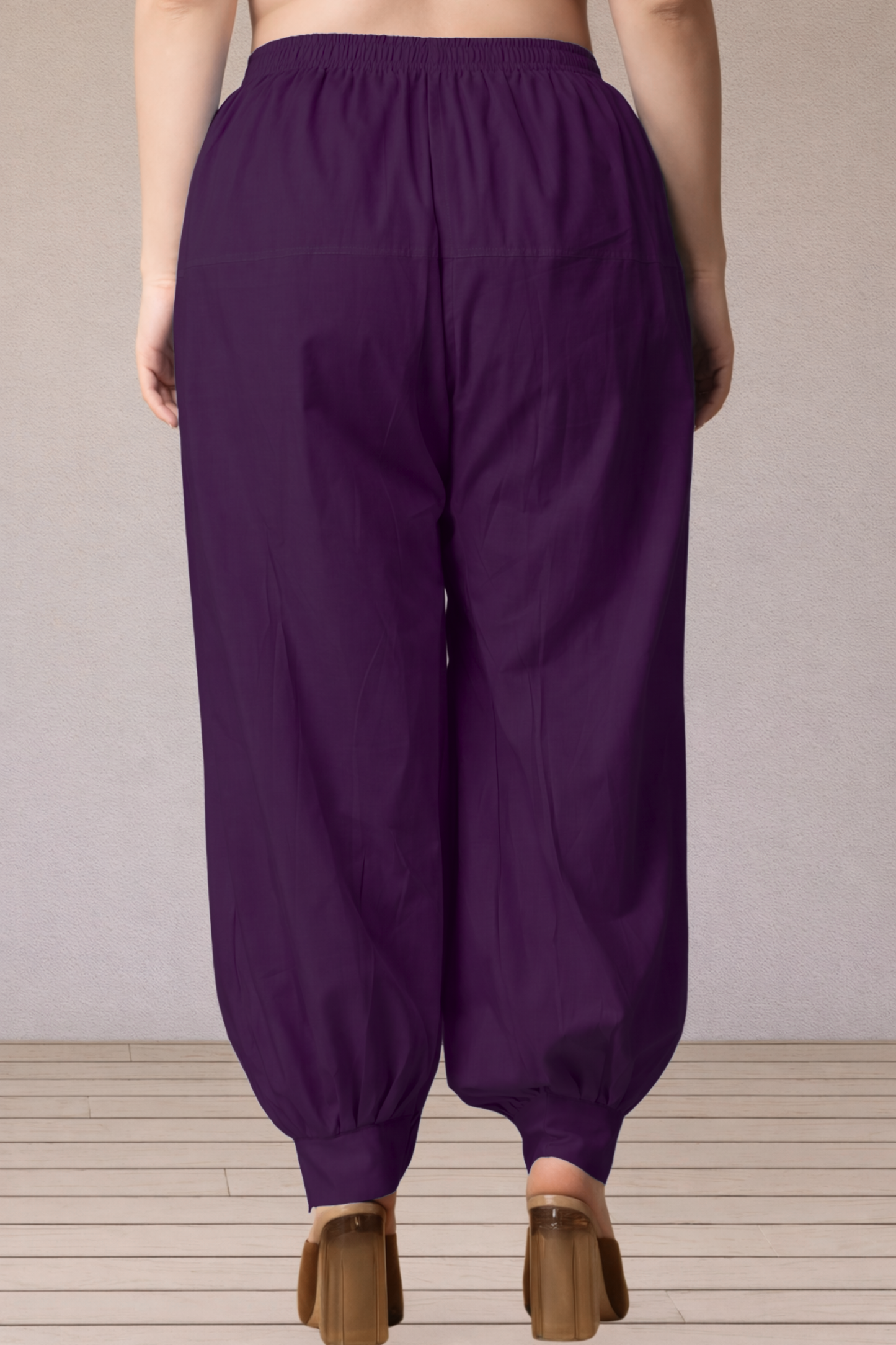 Purple Cotton Afghani Salwar