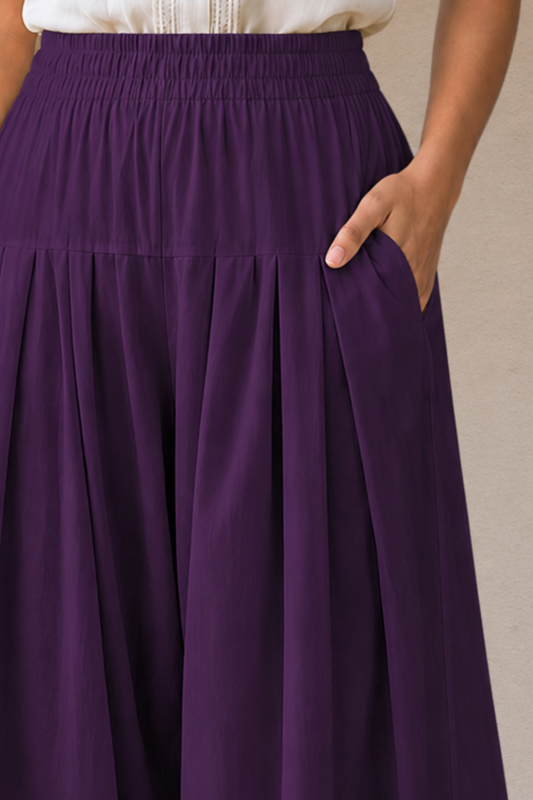Purple Cotton Farshi Salwar