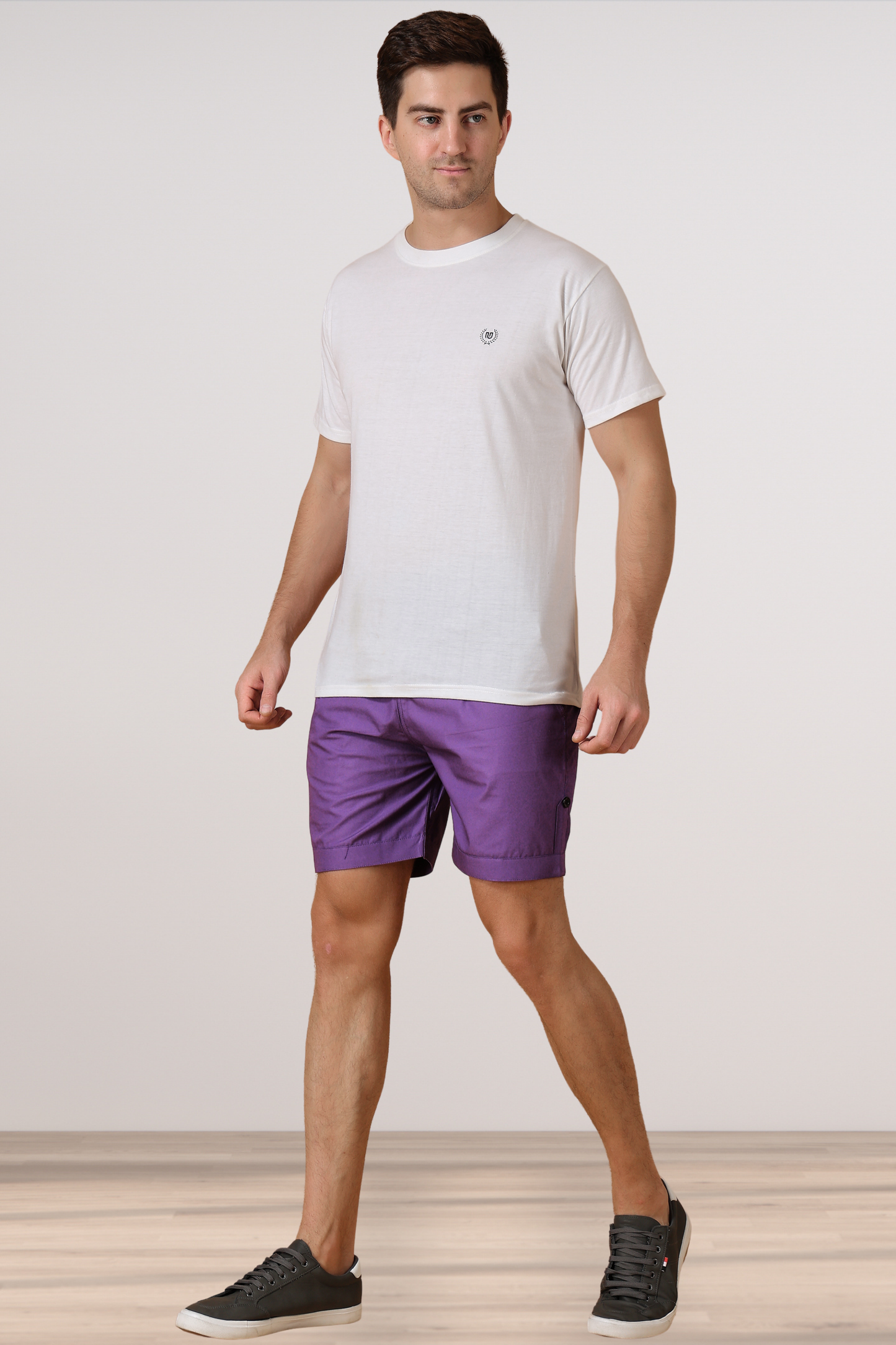 Purple Cotton Shorts
