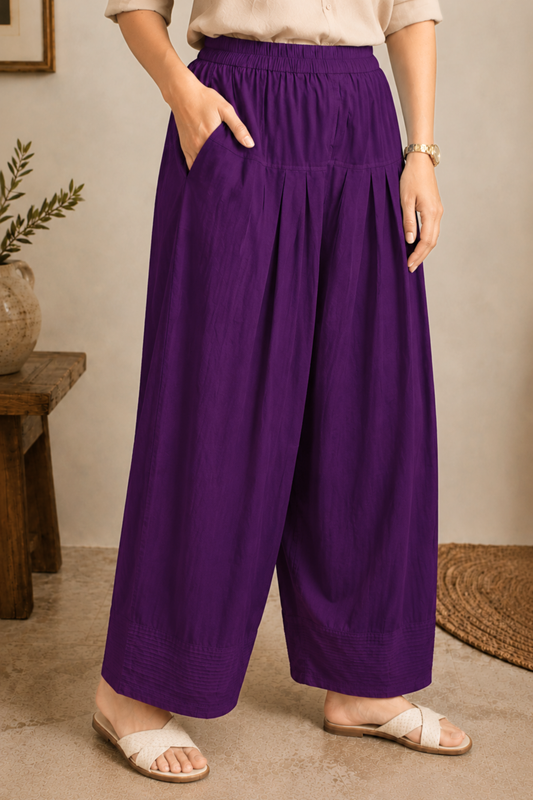 Purple Cotton Farshi Salwar