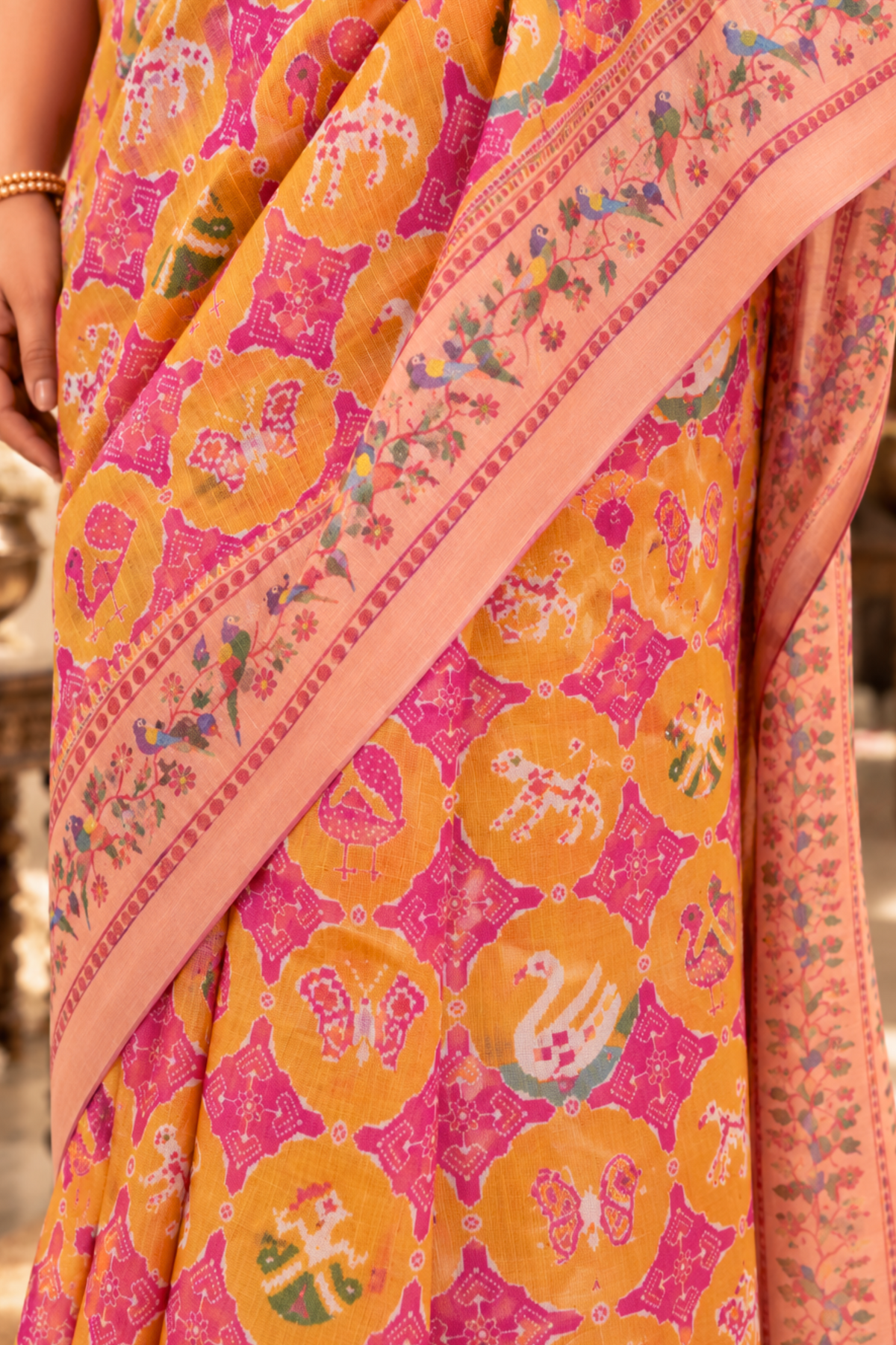 Rasika Printed Saree With 1.5 Mtr Blouse Piece