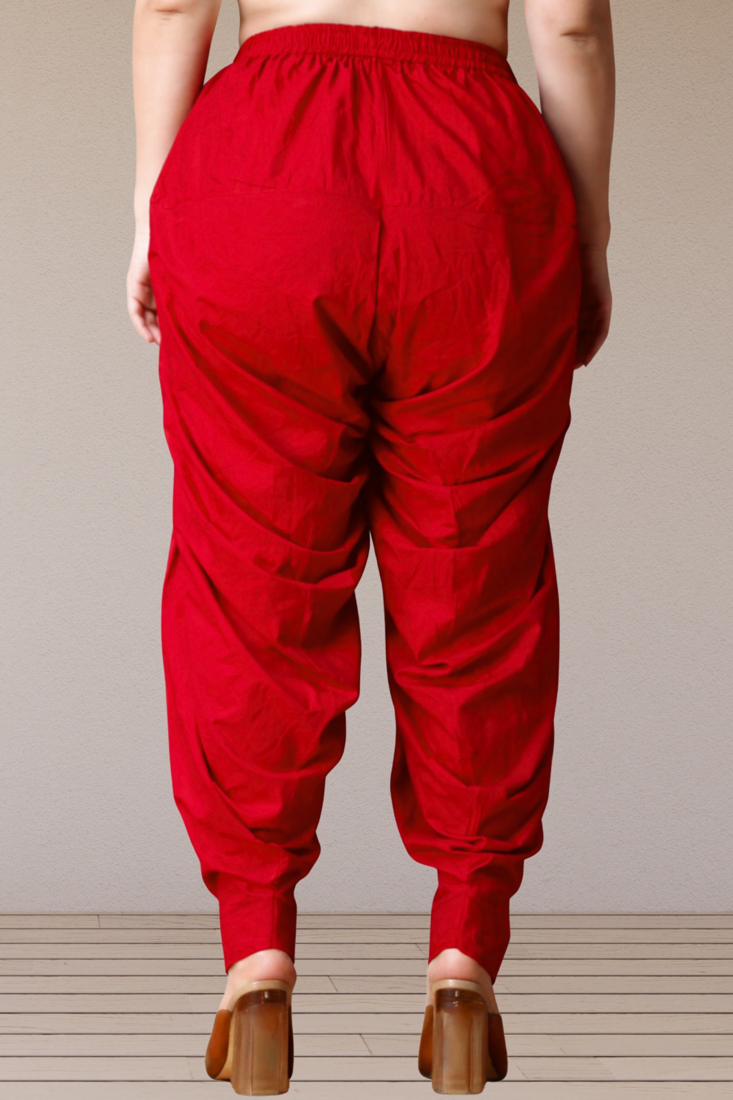 Red Cotton Patiala Salwar
