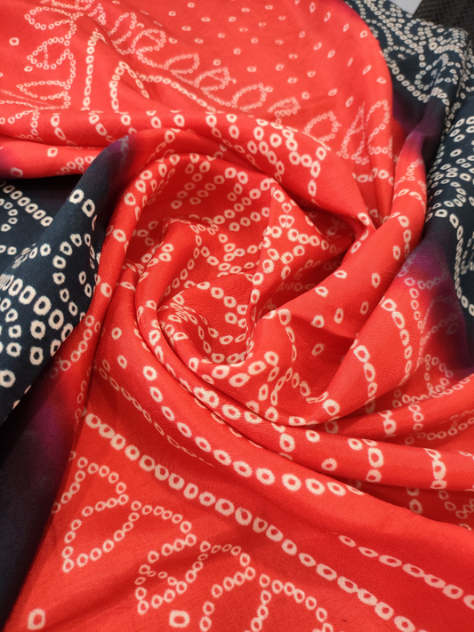 Meadow Orange Bandhani Dupatta