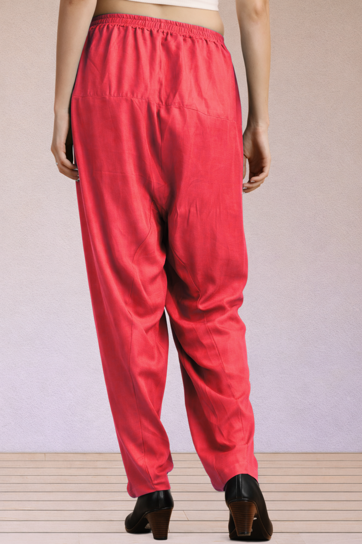 Rose Pink Easy Fit Rayon Salwar