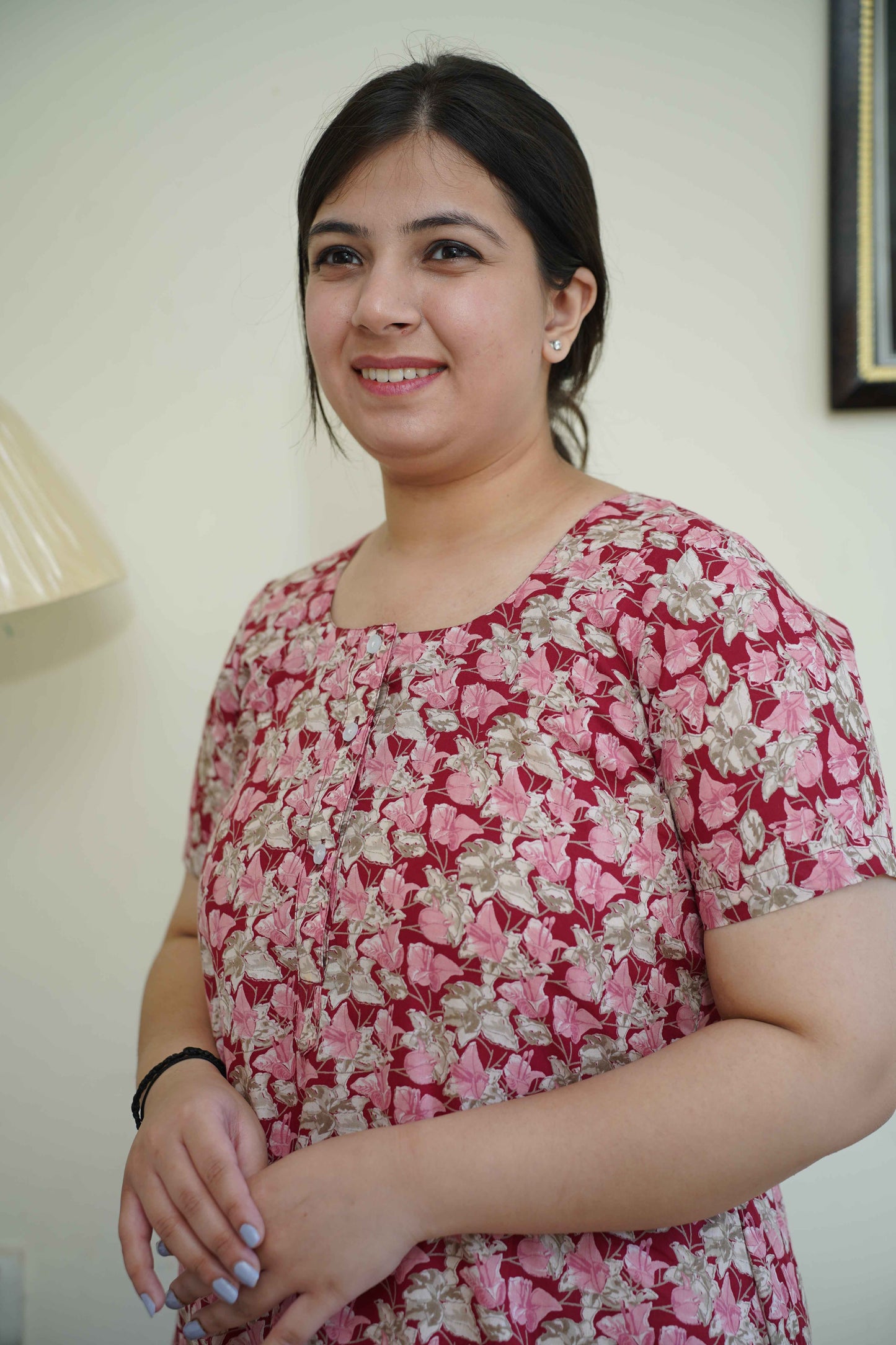 Rose Vine Cotton Night Gown