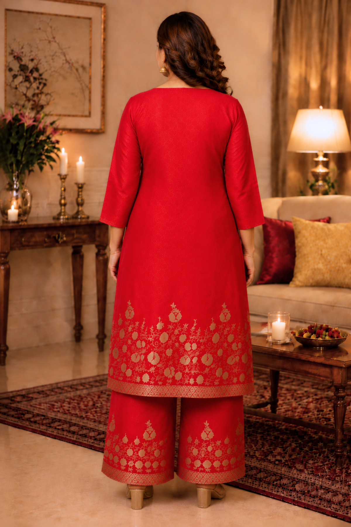 Rose Petals Muslin Suit Set