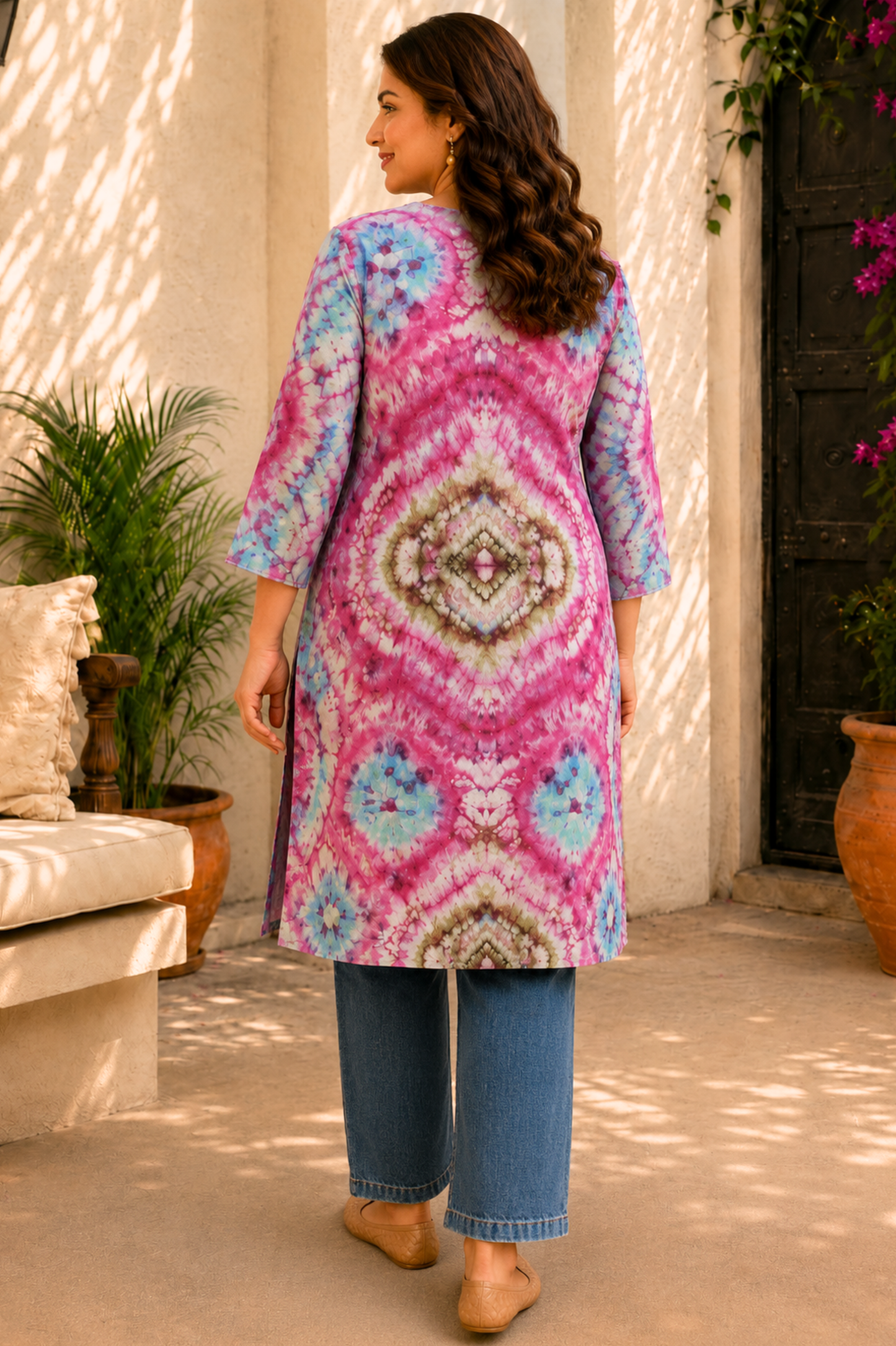 Rosewater Dream Chanderi Silk Kurta