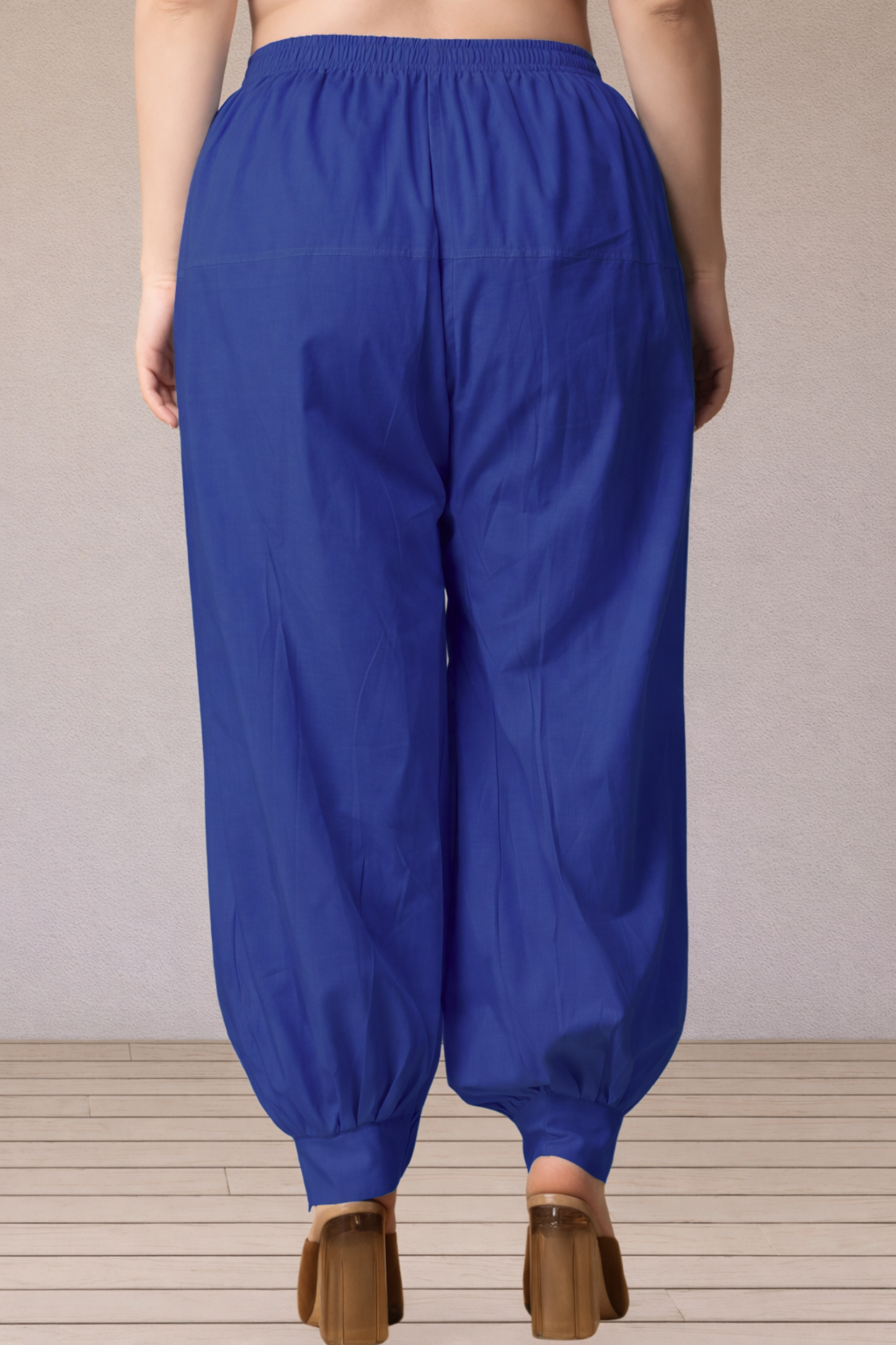 Royal Blue Cotton Afghani Salwar
