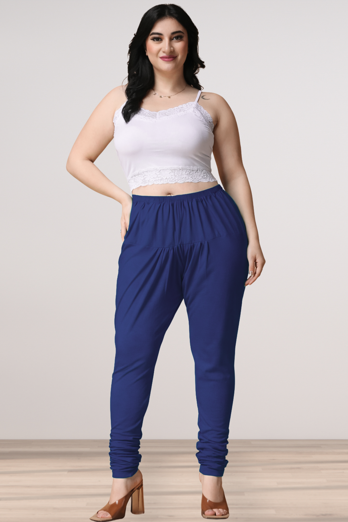Royal Blue Cotton Churidar Pants