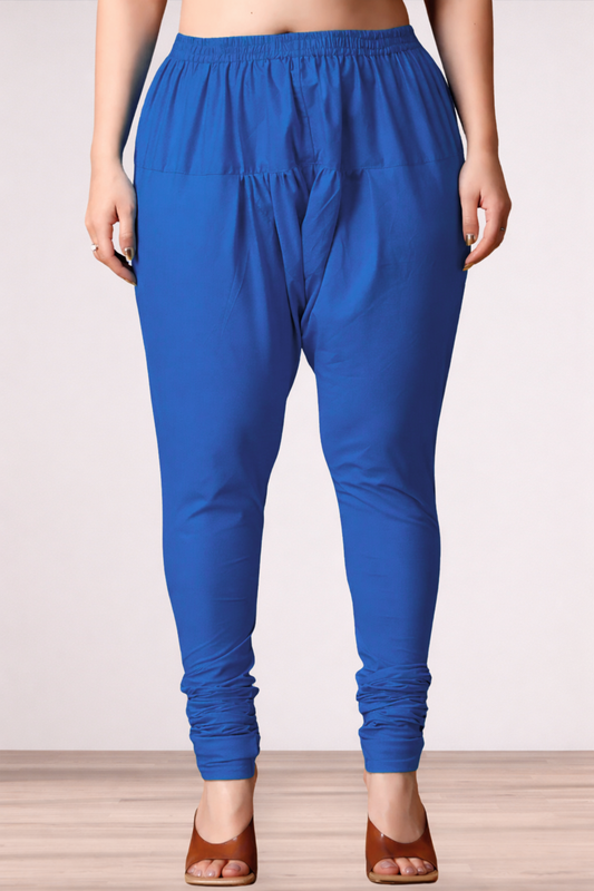 Royal Blue Rayon Churidar Pants