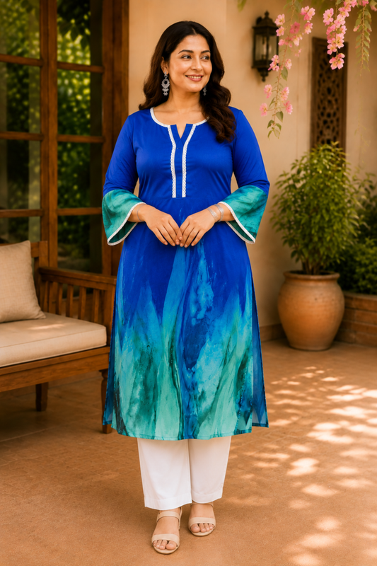 Royal Cascade A-Line Kurti