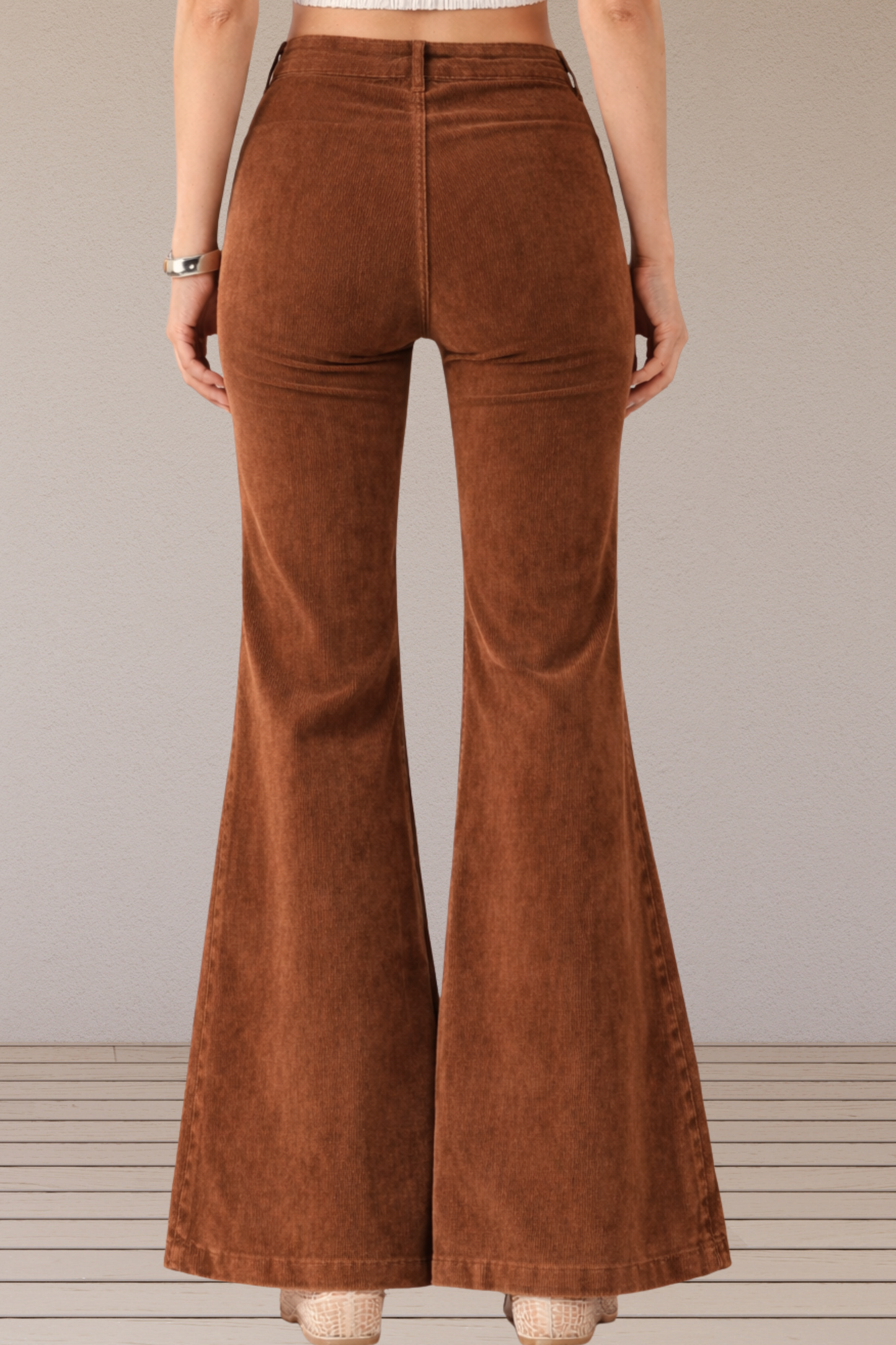 Rust Corduroy Bell Bottom