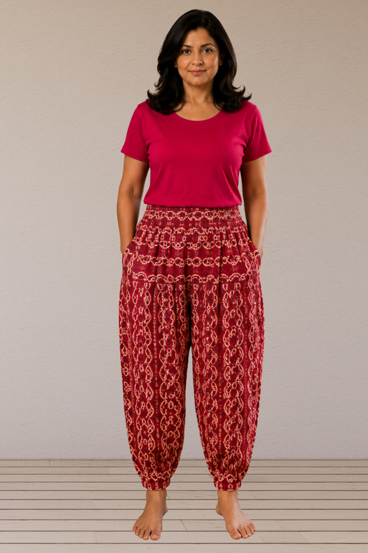 Rust Printed Easy Fit Salwar