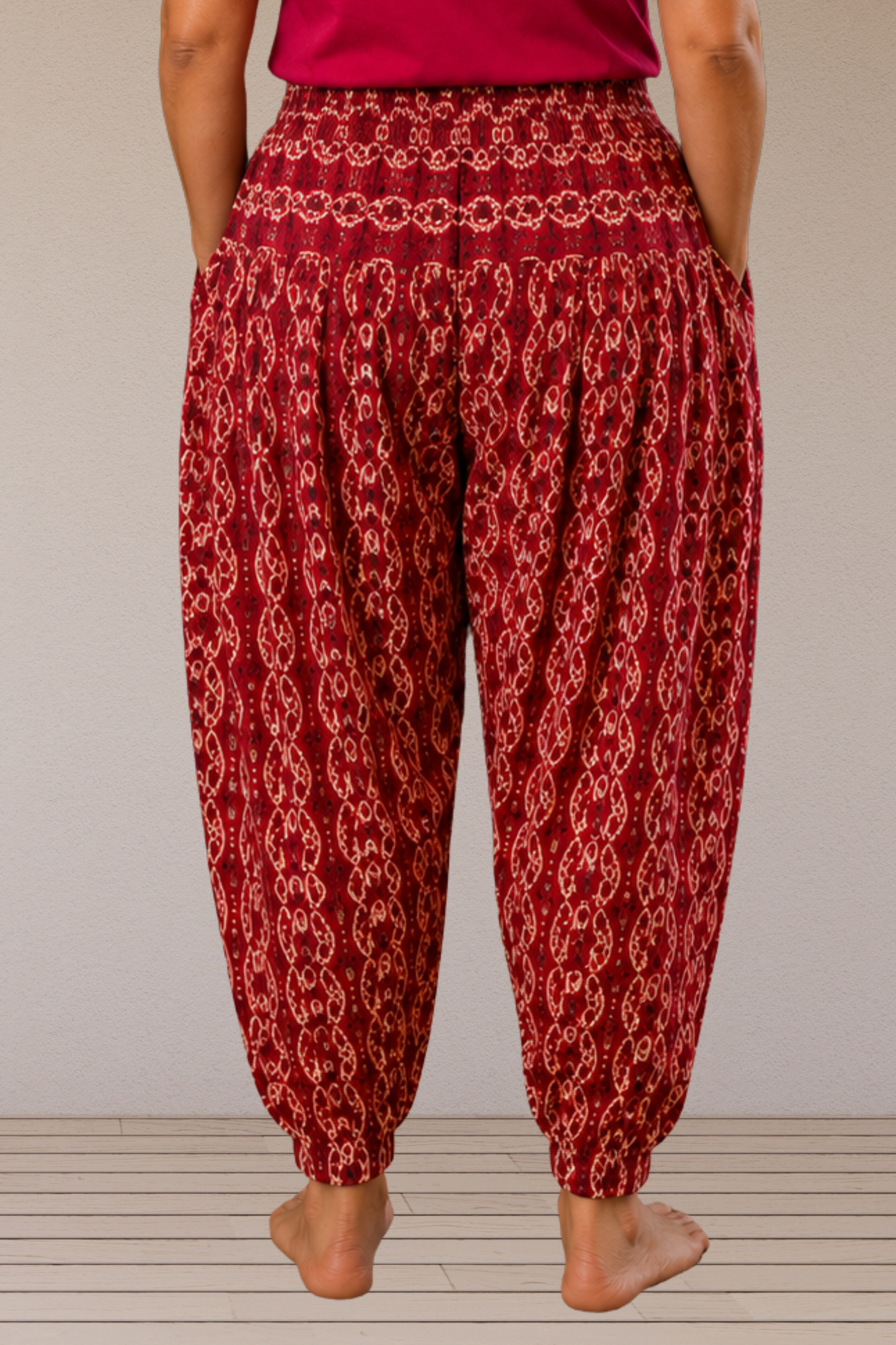 Rust Printed Easy Fit Salwar