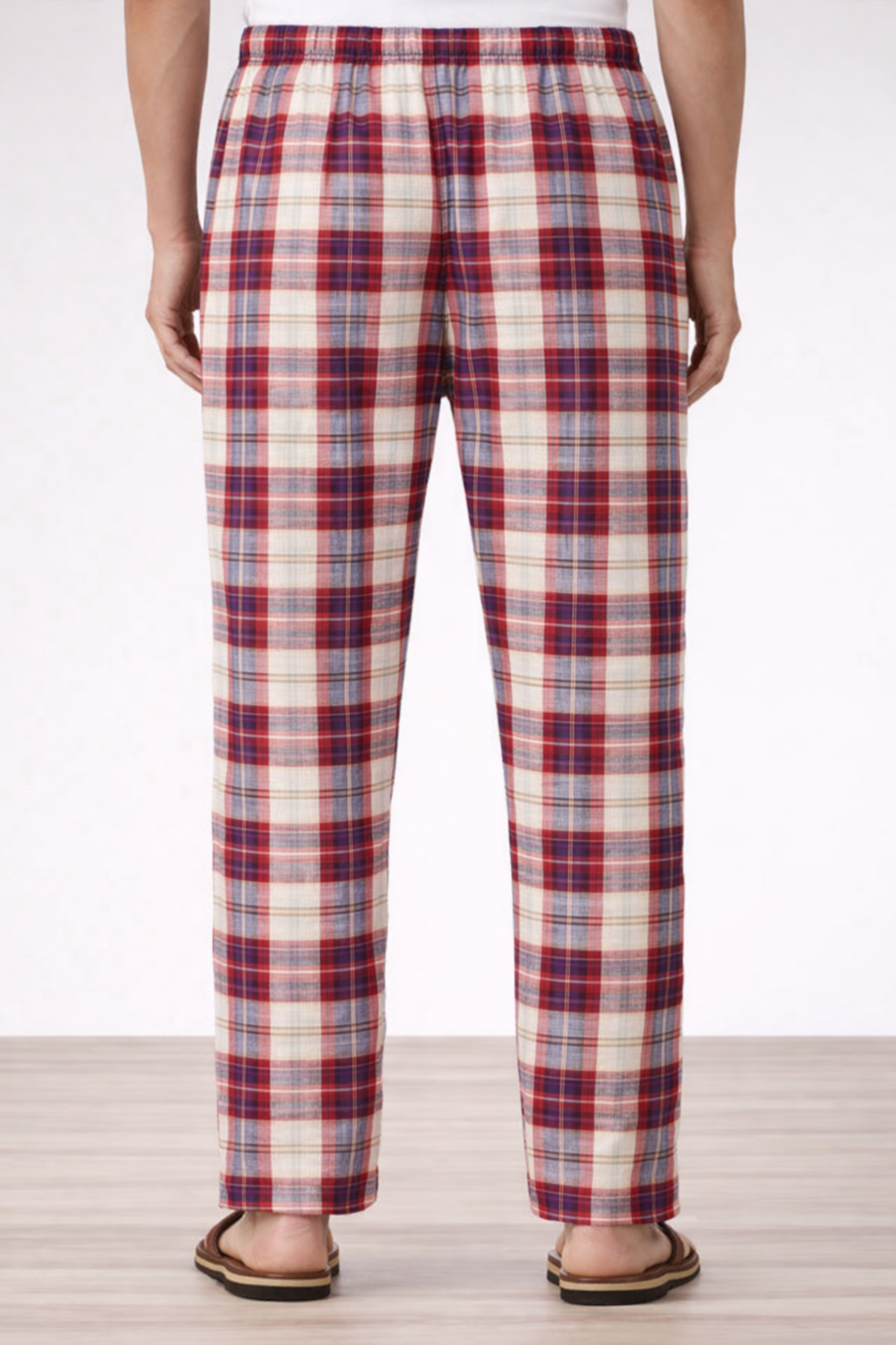 Rusty Red Checked Cotton Pajama