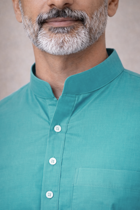 Sky Blue Cotton Kurta Pajama