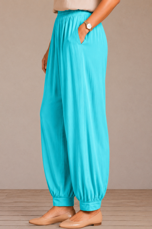 Sky Blue Rayon Afghani Pants