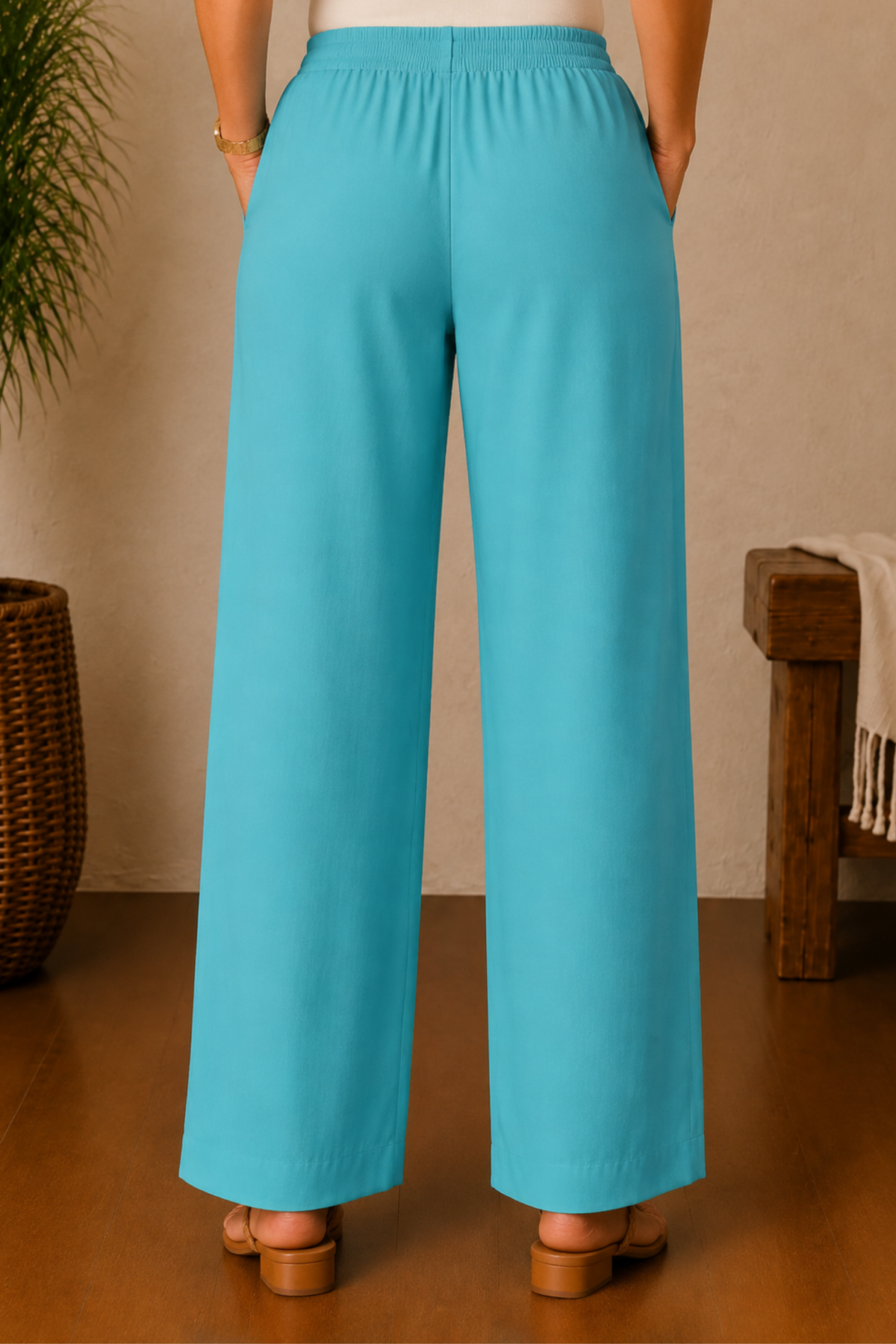 Sky Blue Rayon Kurti Pant