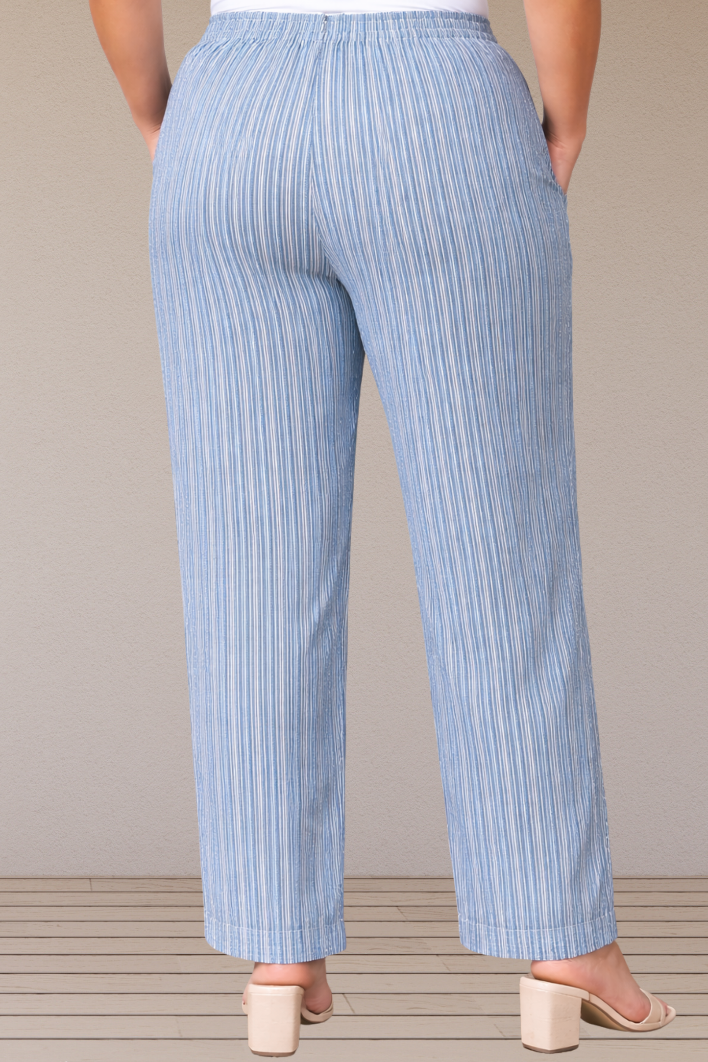 Skyline Cotton Stripe Pant Palazzo