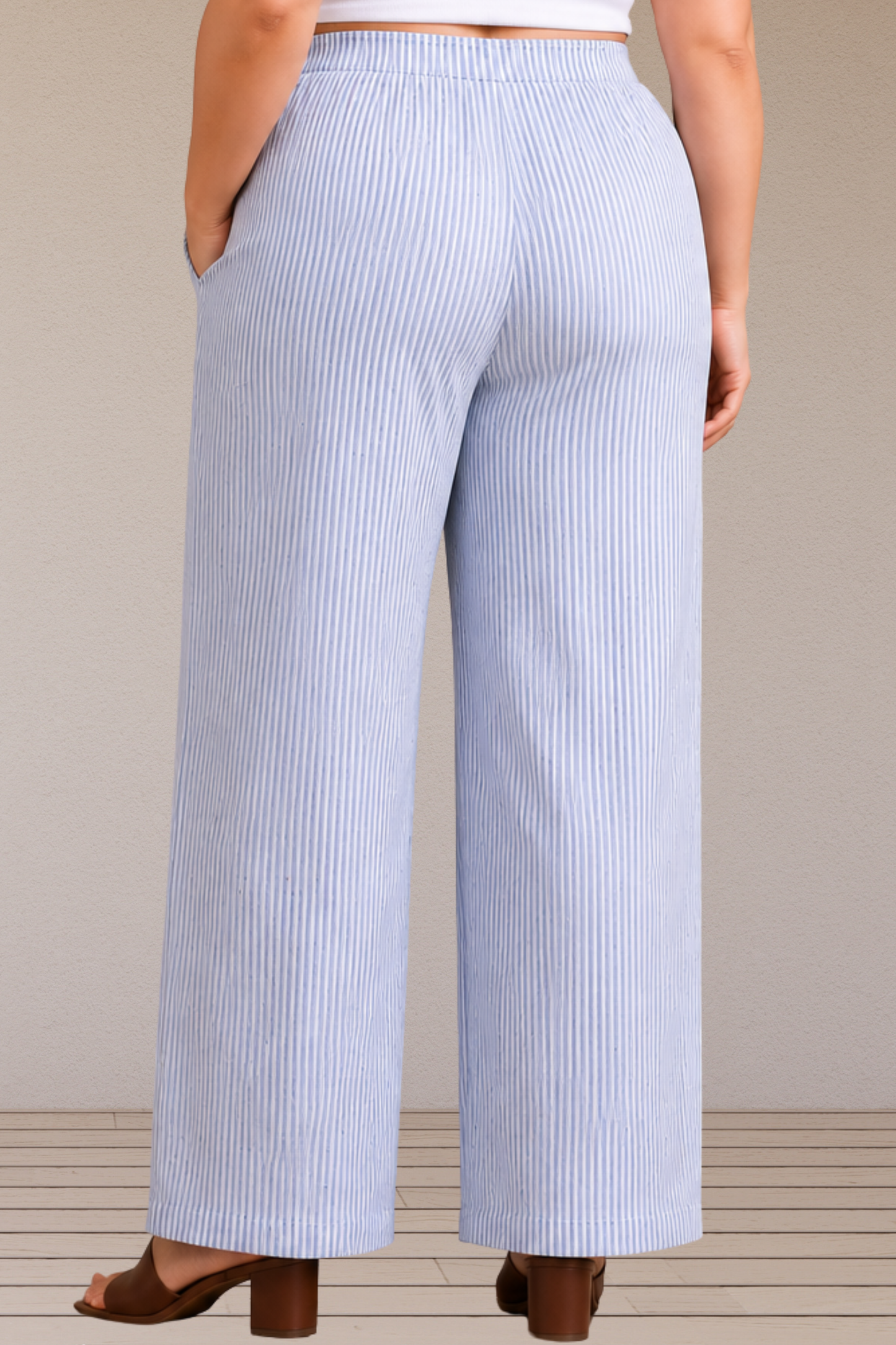 Skyline Stripe Cotton Palazzo